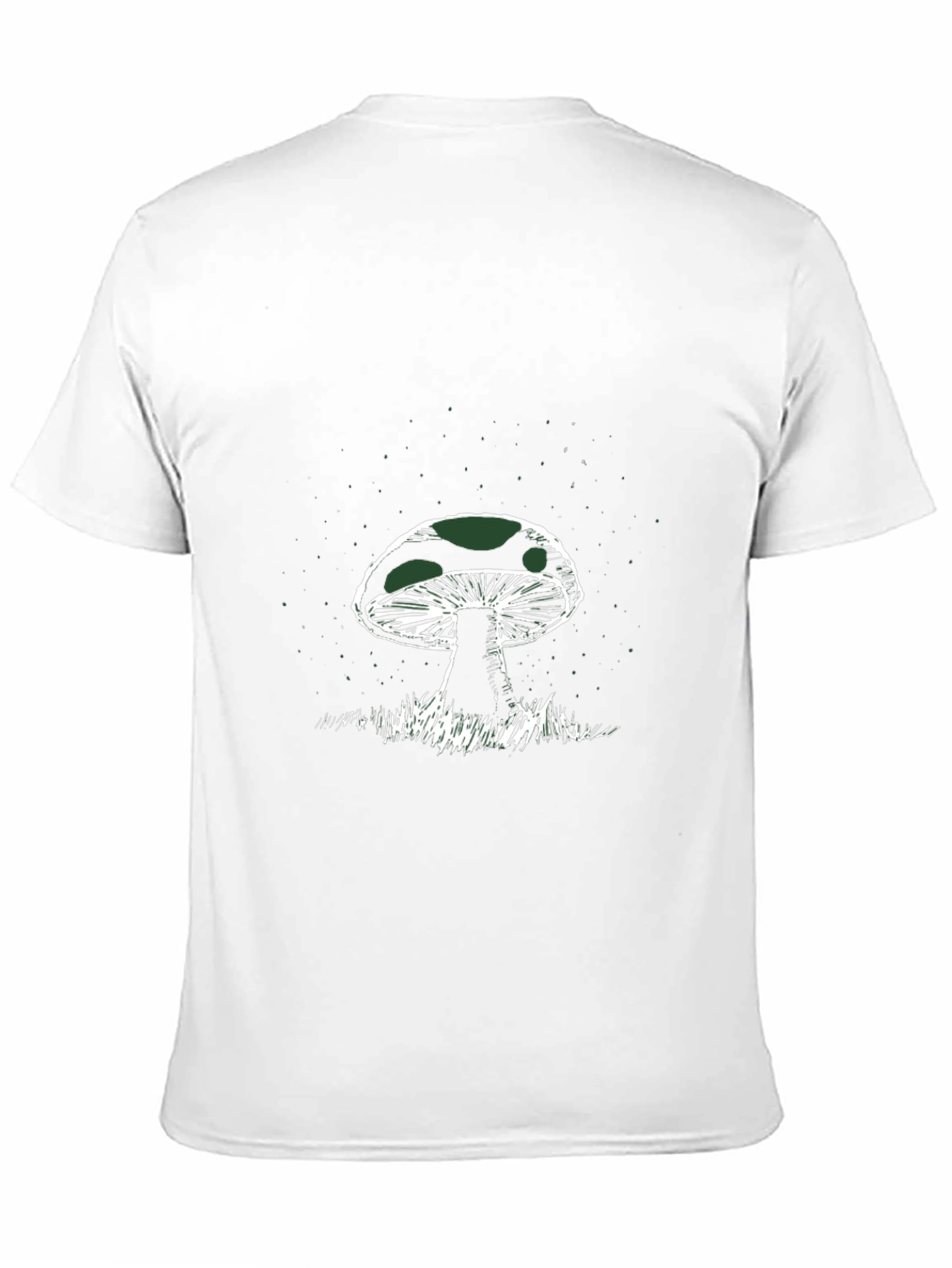Mushroom Graphic Tee - Black Cotton T-Shirt
