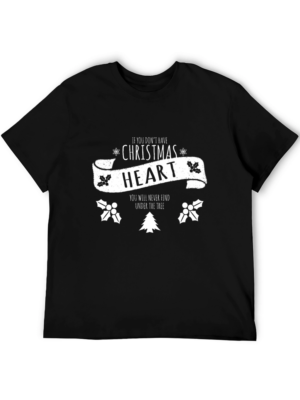 Christmas Heart Graphic Tee - Holiday Spirit T-Shirt