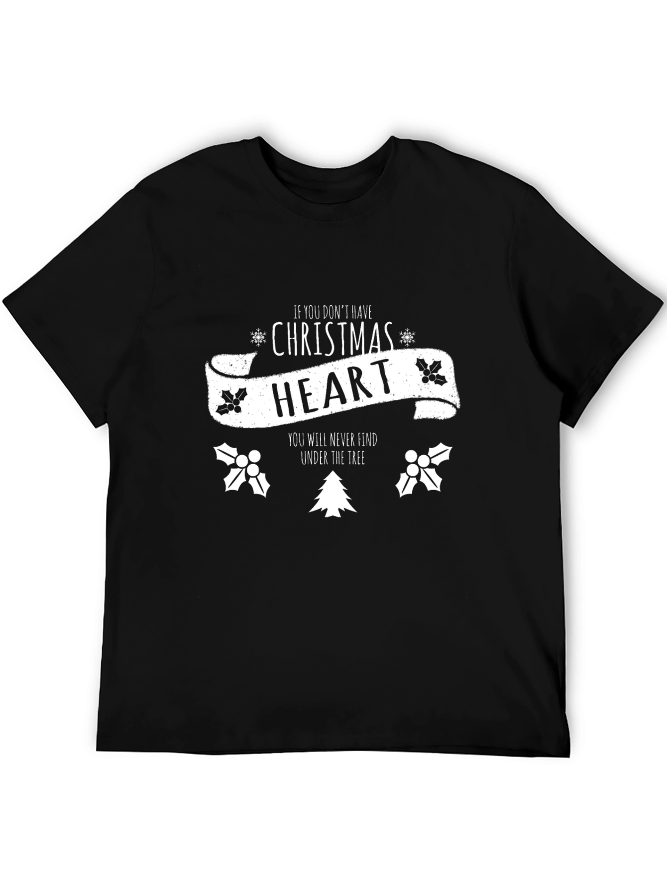 Christmas Heart Graphic Tee - Holiday Spirit T-Shirt