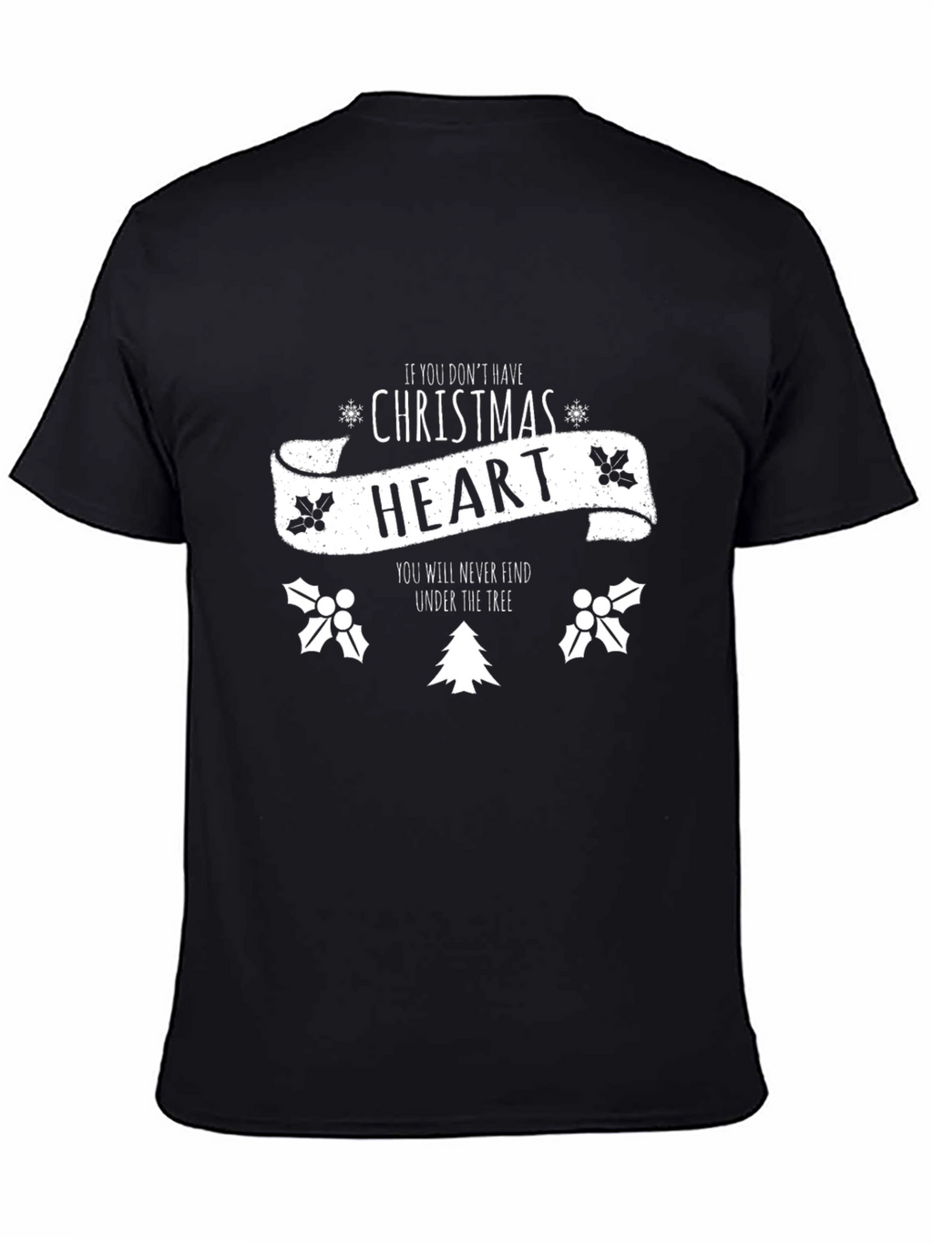 Christmas Heart Graphic Tee - Holiday Spirit T-Shirt