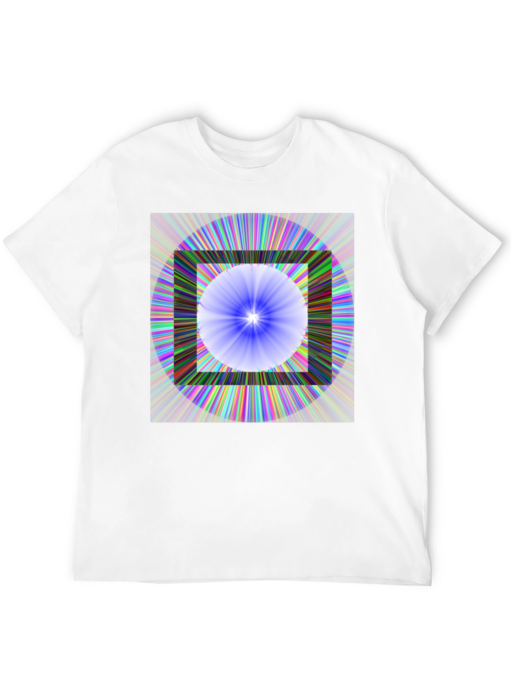 Geometric Circle & Square Graphic Tee