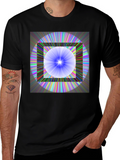 Geometric Circle & Square Graphic Tee