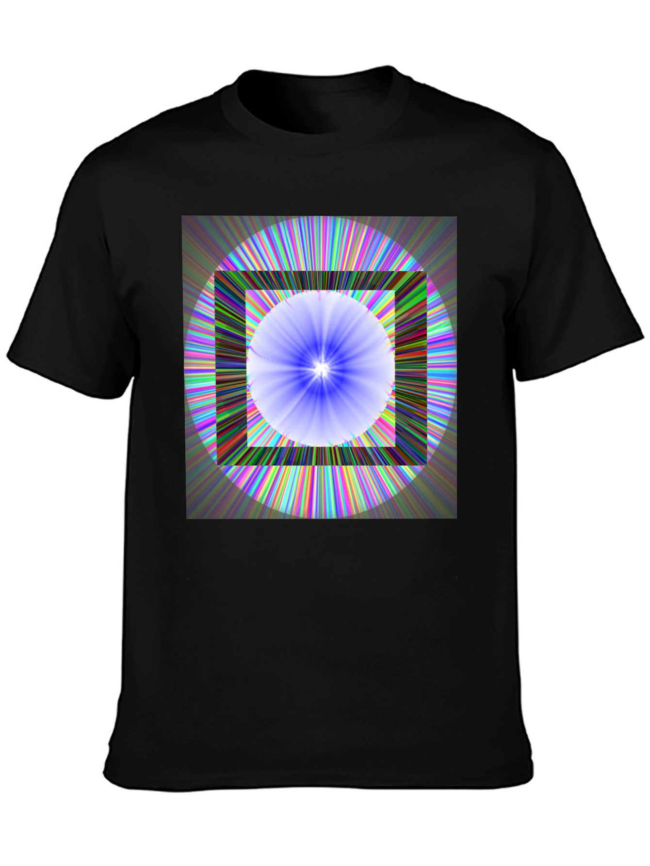 Geometric Circle & Square Graphic Tee