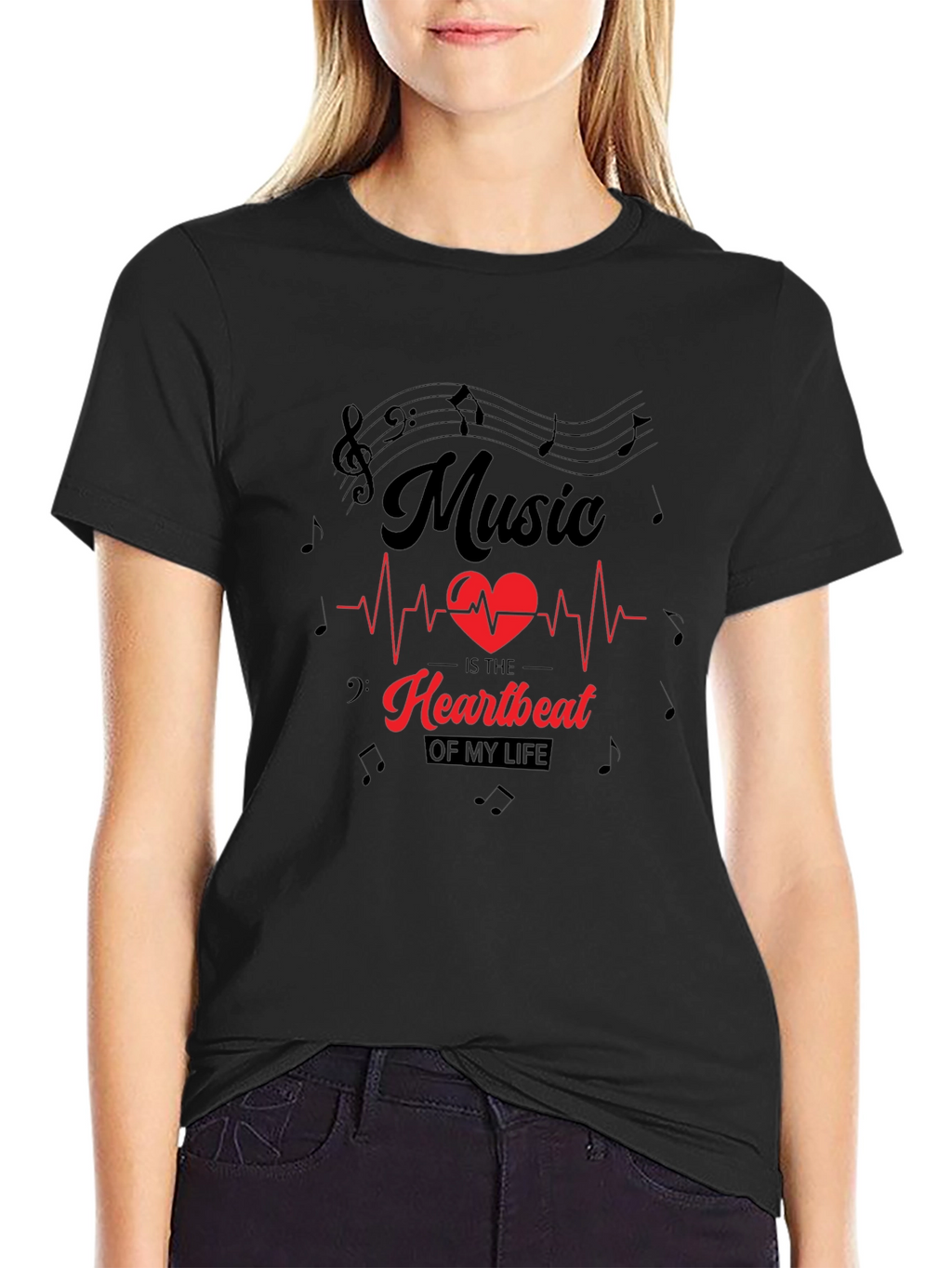 Music Heartbeat T-Shirt - Stylish Graphic Tee
