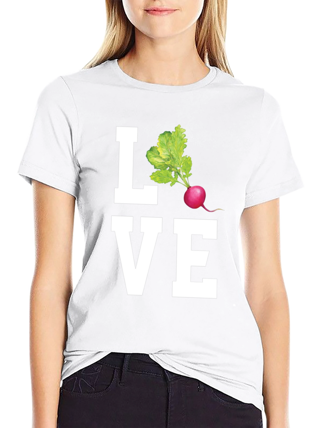 Love Radishes Graphic Tee - Black Cotton Shirt