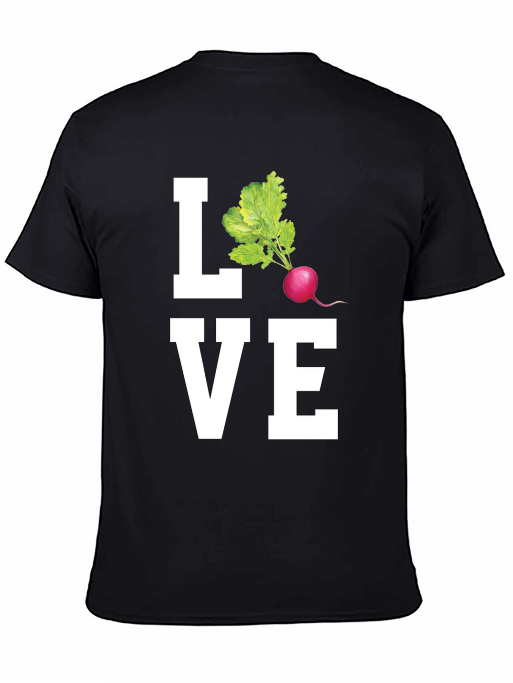 Love Radishes Graphic Tee - Black Cotton Shirt