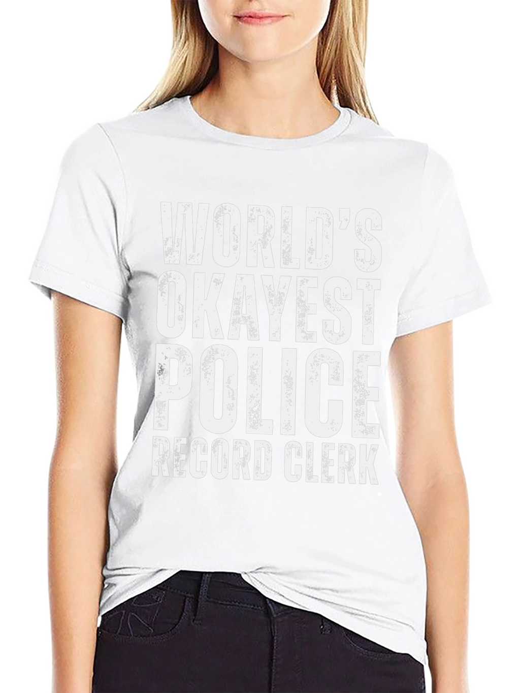 Okayest Police Record Clerk Graphic Tee