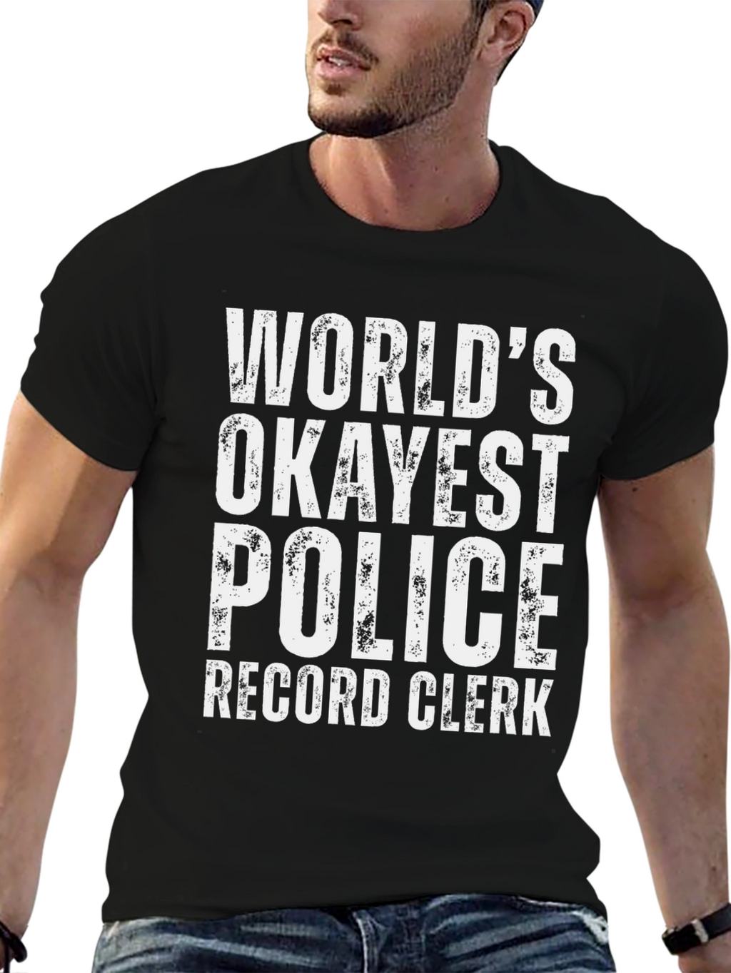 Okayest Police Record Clerk Graphic Tee