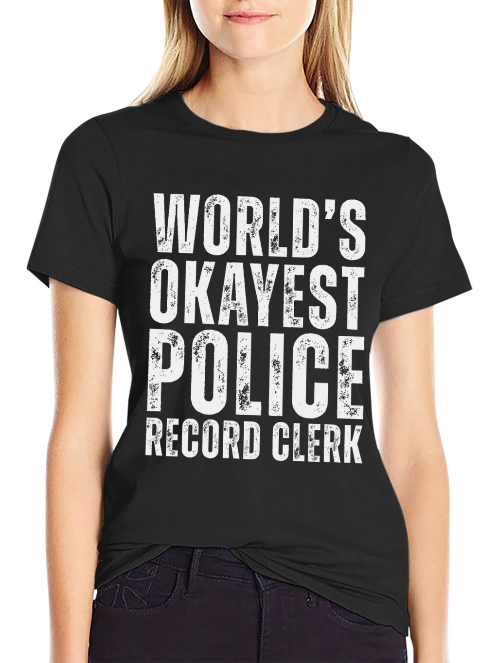 Okayest Police Record Clerk Graphic Tee