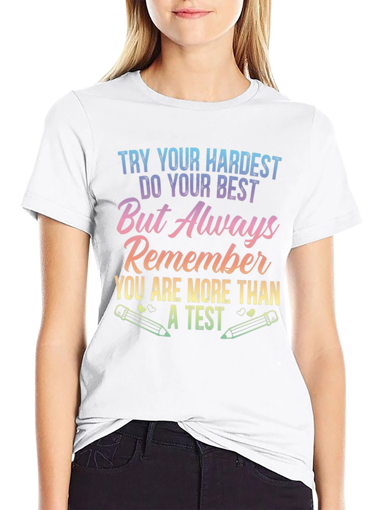 Inspirational More Than A Test Black T-Shirt