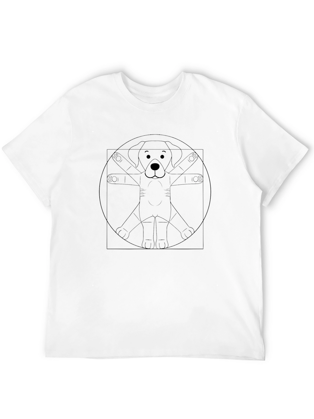 Vitruvian Dog T-Shirt - Artistic Canine Design
