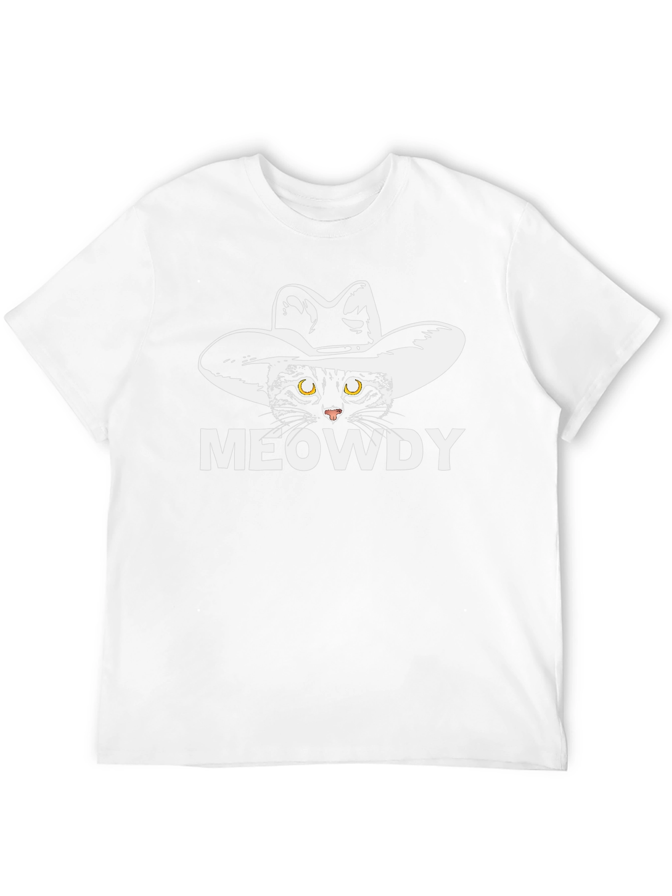 Meowdy Cat Cowboy T-Shirt - Unique Graphic Tee