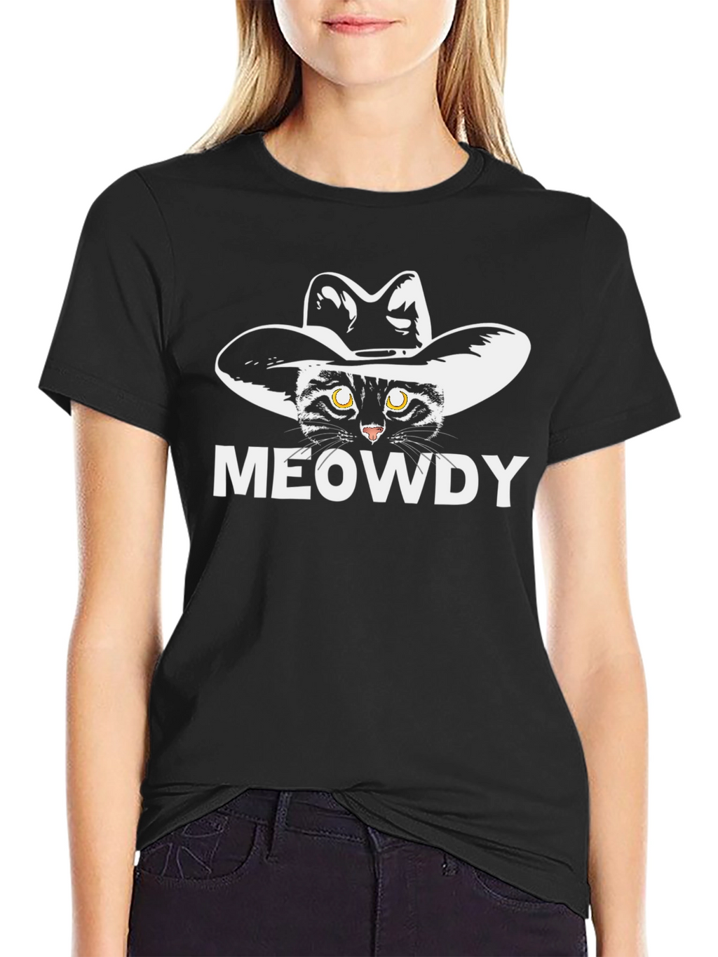 Meowdy Cat Cowboy T-Shirt - Unique Graphic Tee