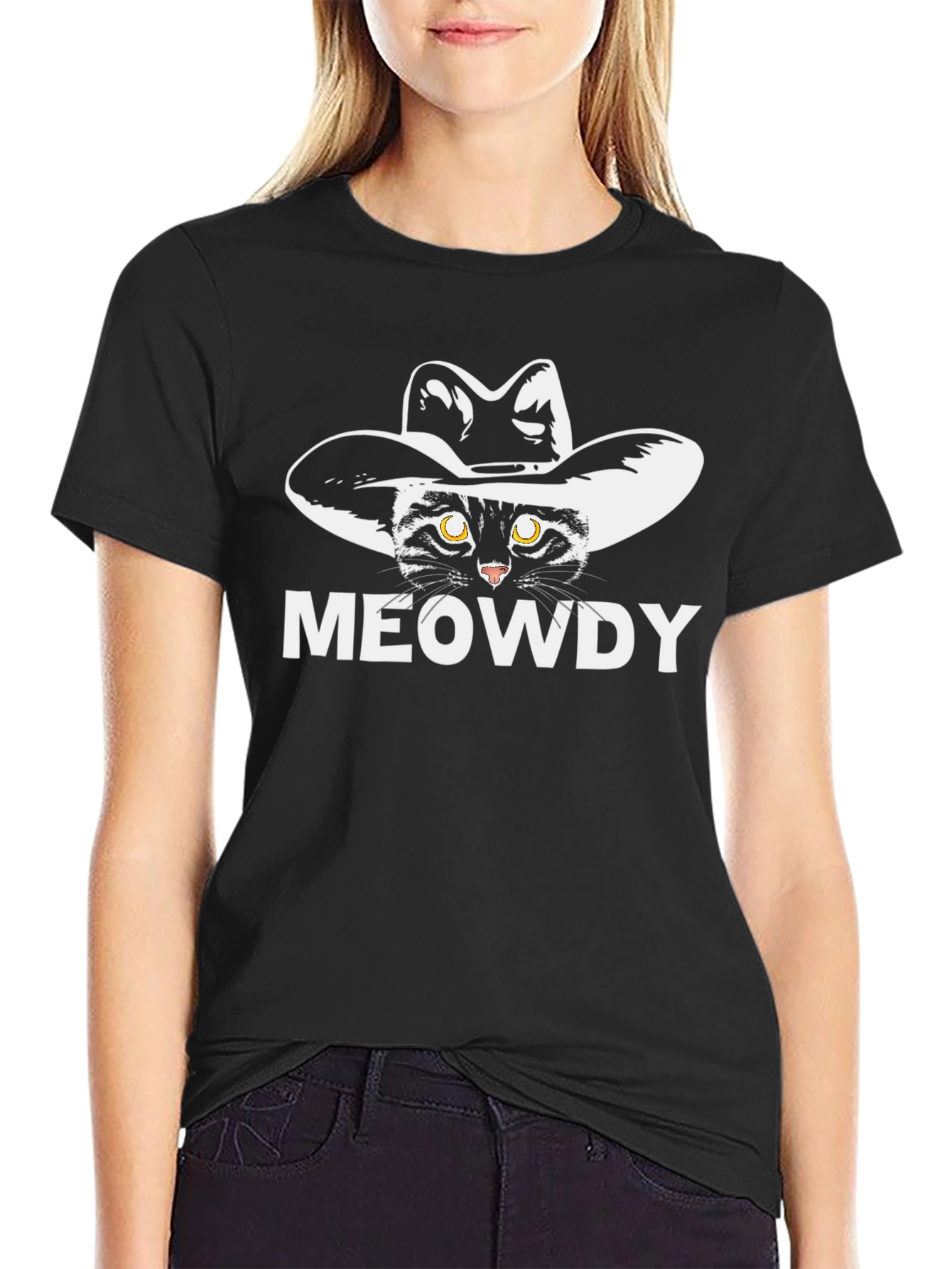 Meowdy Cat Cowboy T-Shirt - Unique Graphic Tee