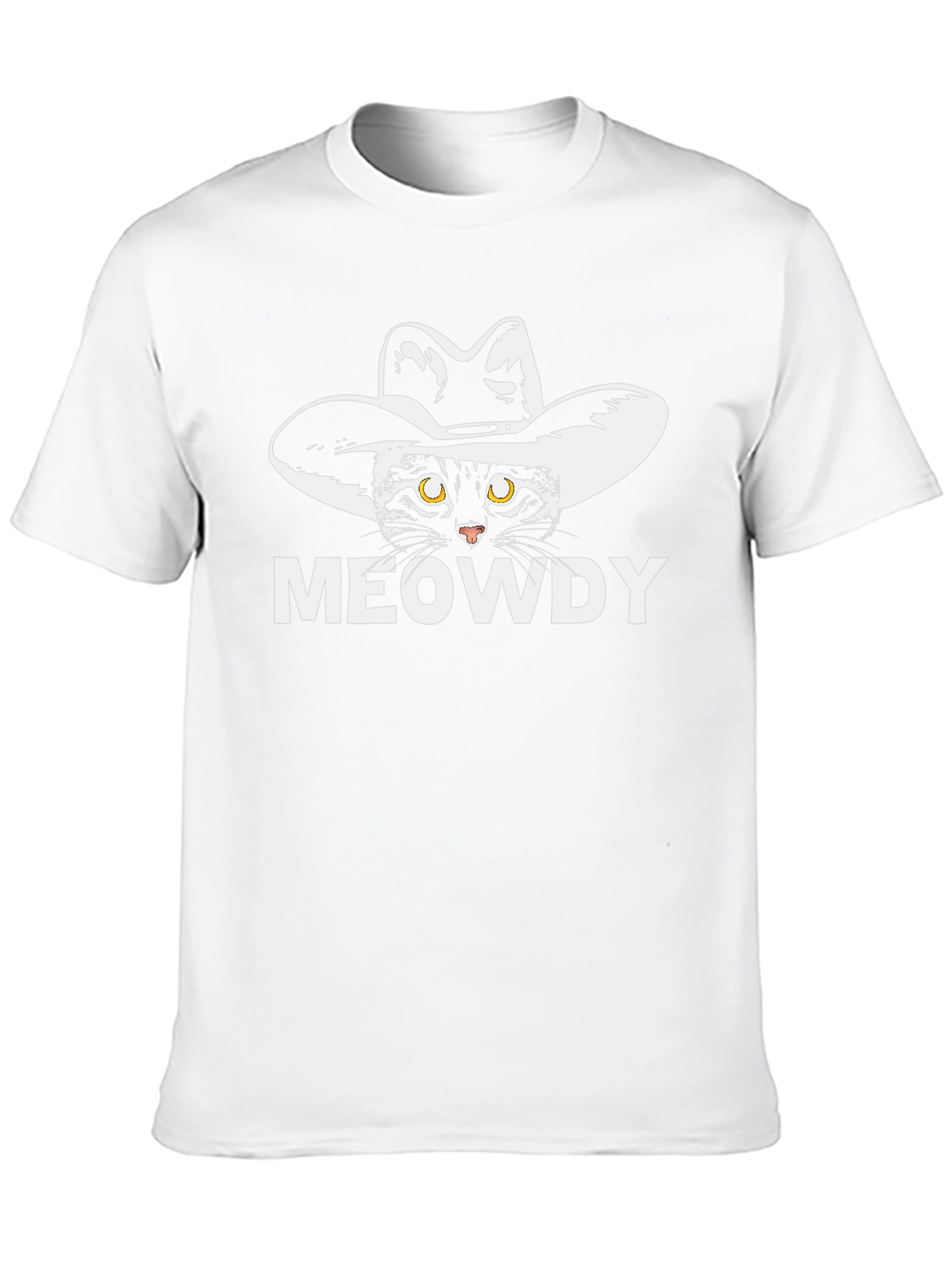Meowdy Cat Cowboy T-Shirt - Unique Graphic Tee