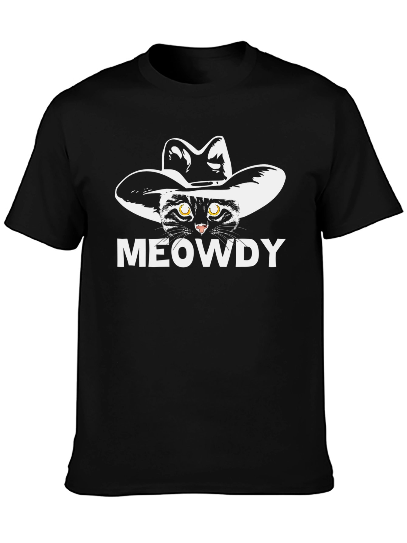 Meowdy Cat Cowboy T-Shirt - Unique Graphic Tee