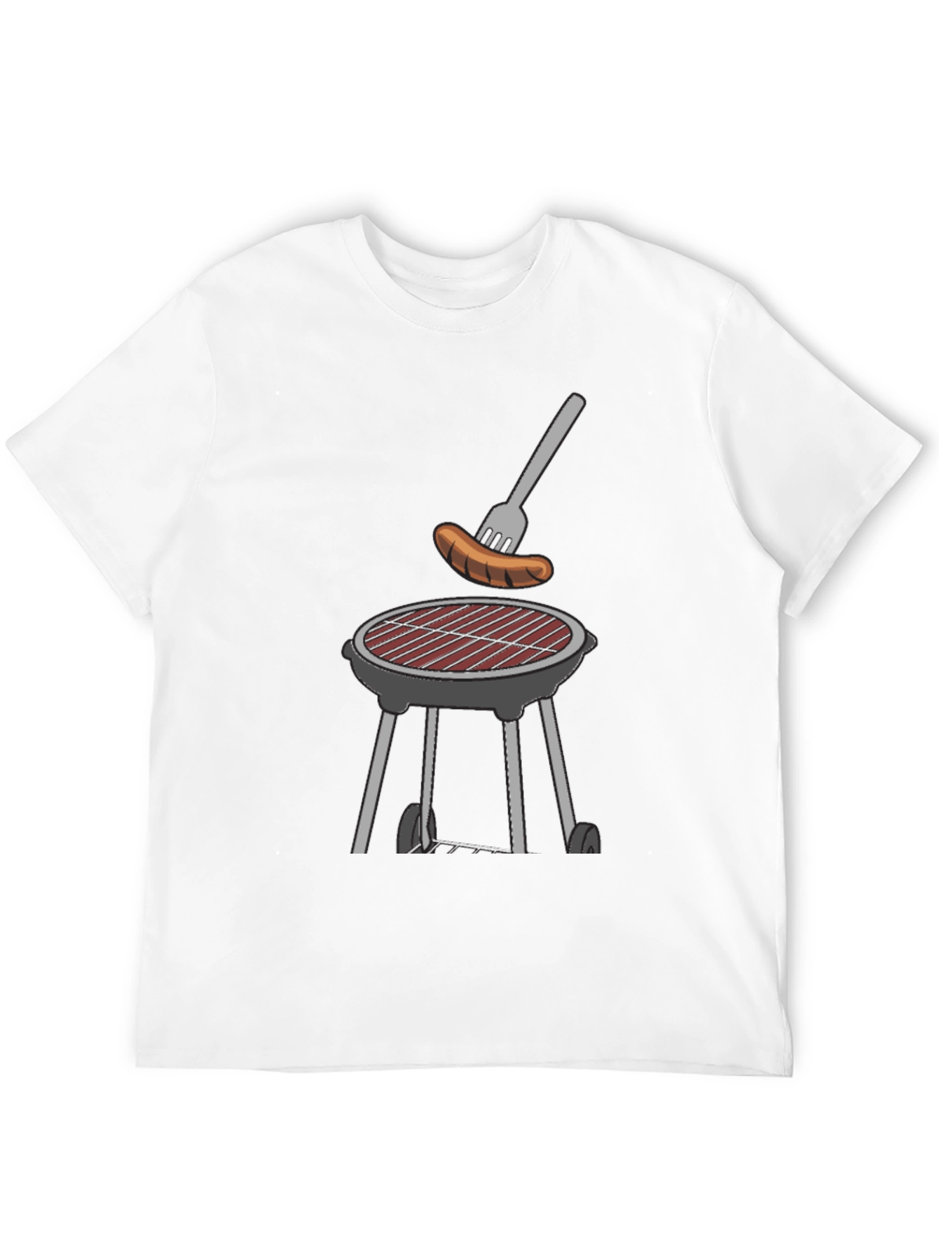 BBQ Grill & Sausage Graphic Tee - Black
