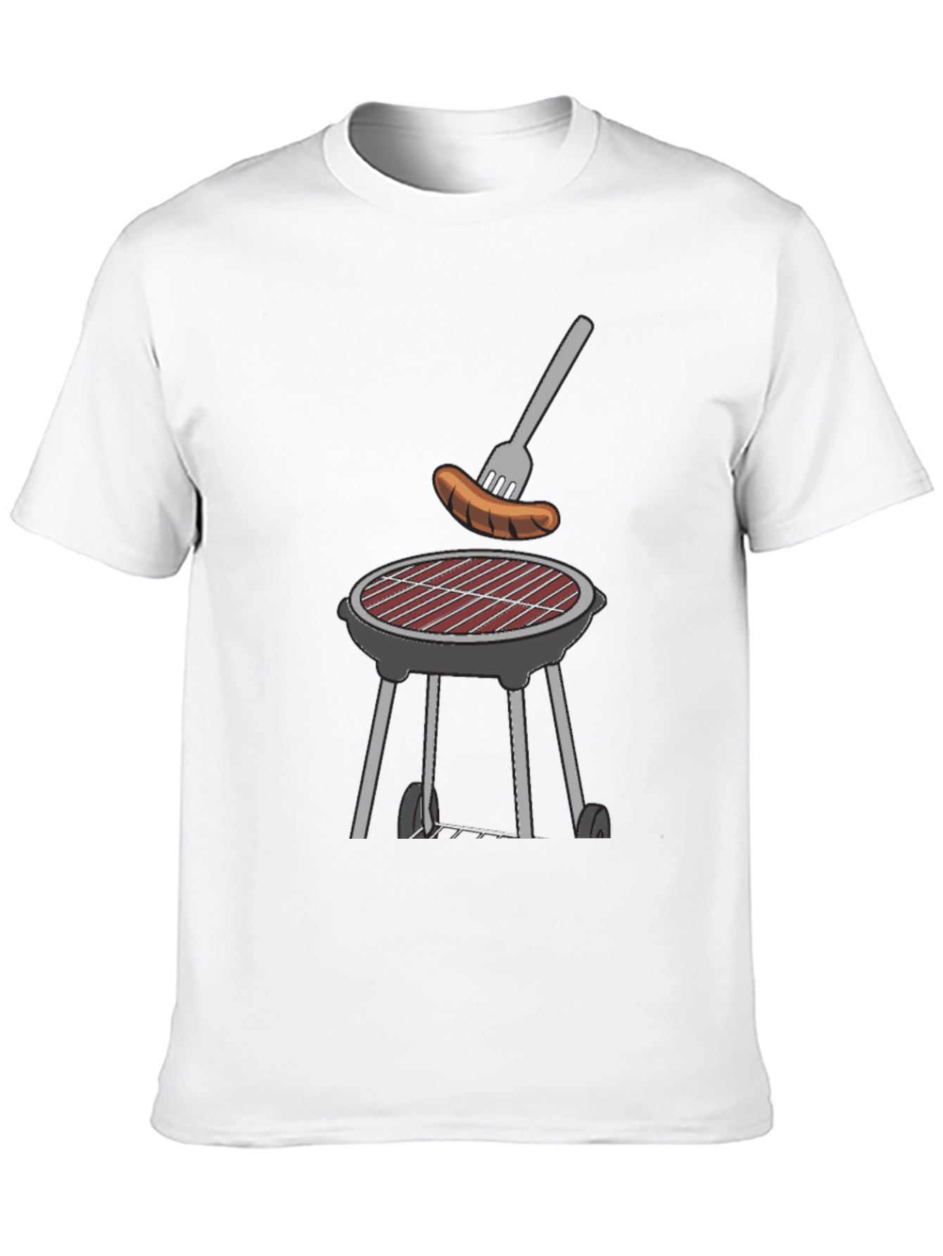 BBQ Grill & Sausage Graphic Tee - Black