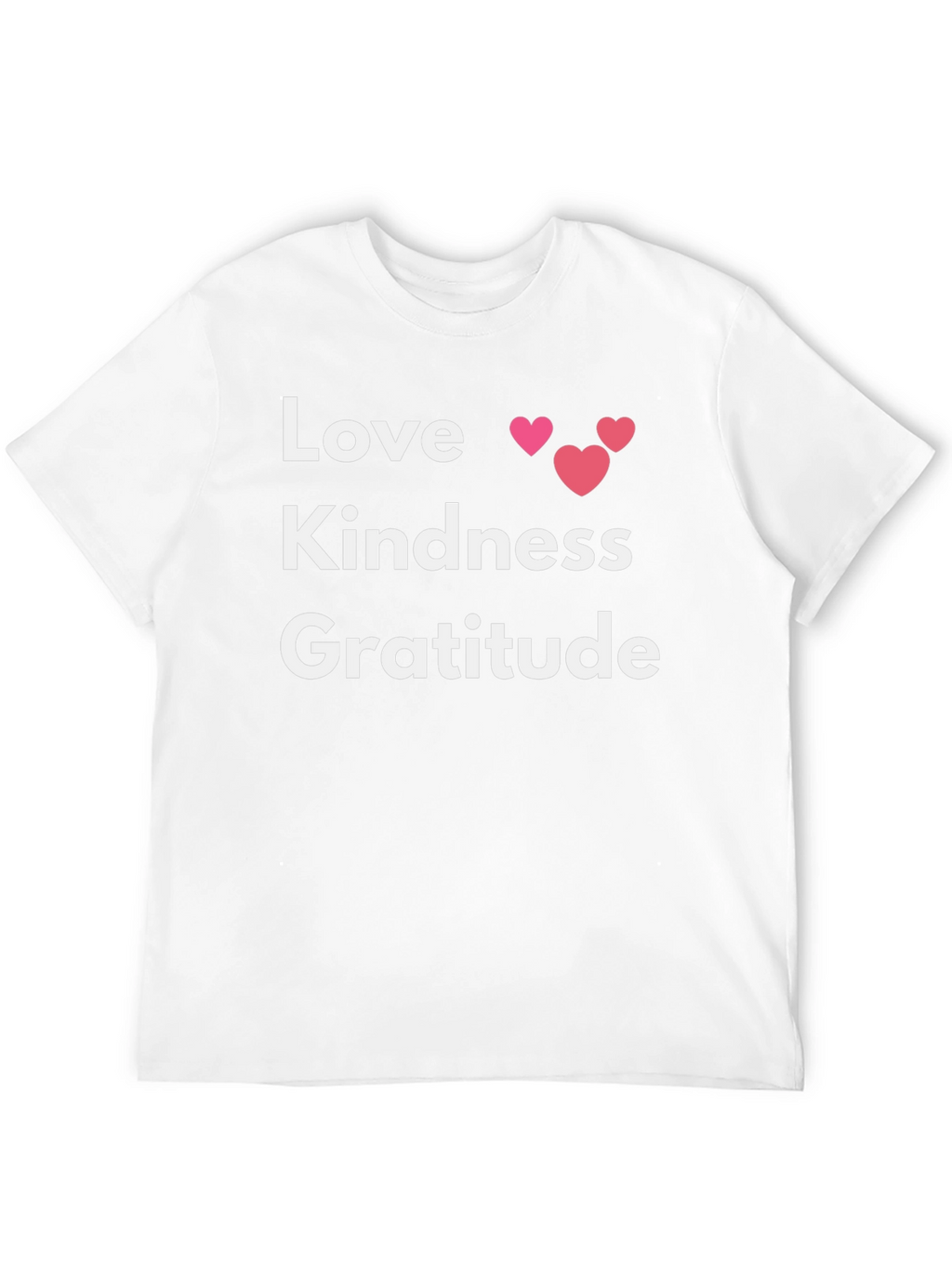 Love Kindness Gratitude Graphic Tee - Black