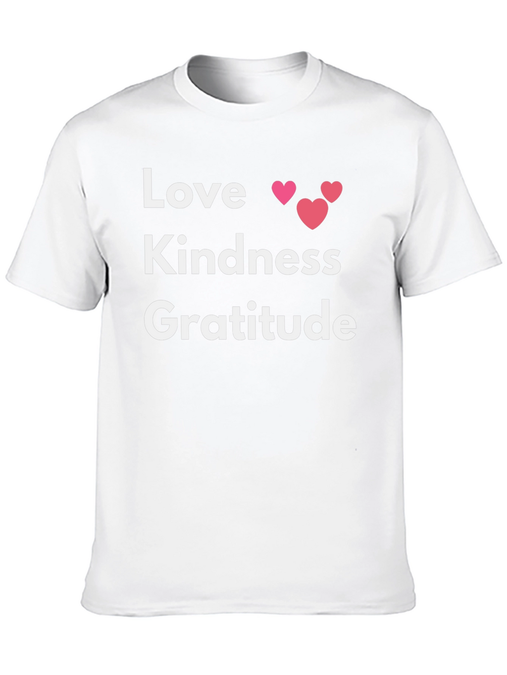 Love Kindness Gratitude Graphic Tee - Black