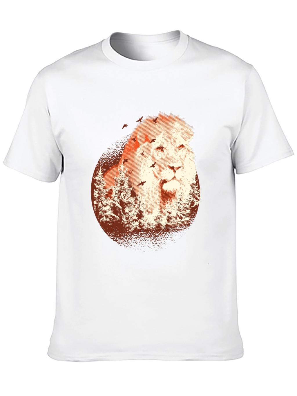 Lion Forest Graphic Black T-Shirt