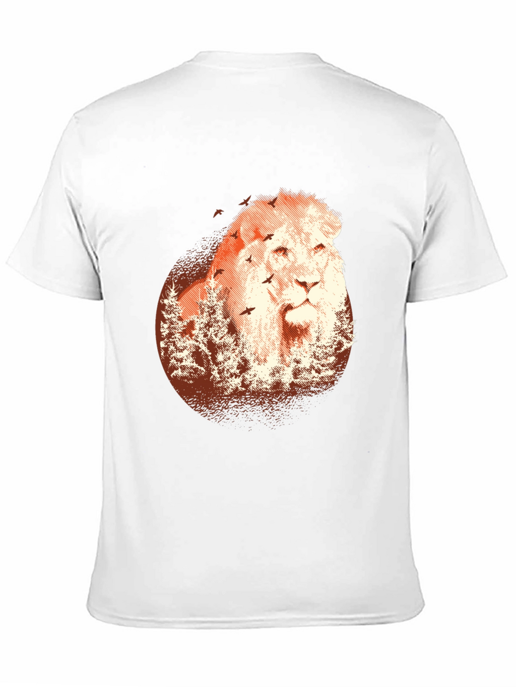 Lion Forest Graphic Black T-Shirt