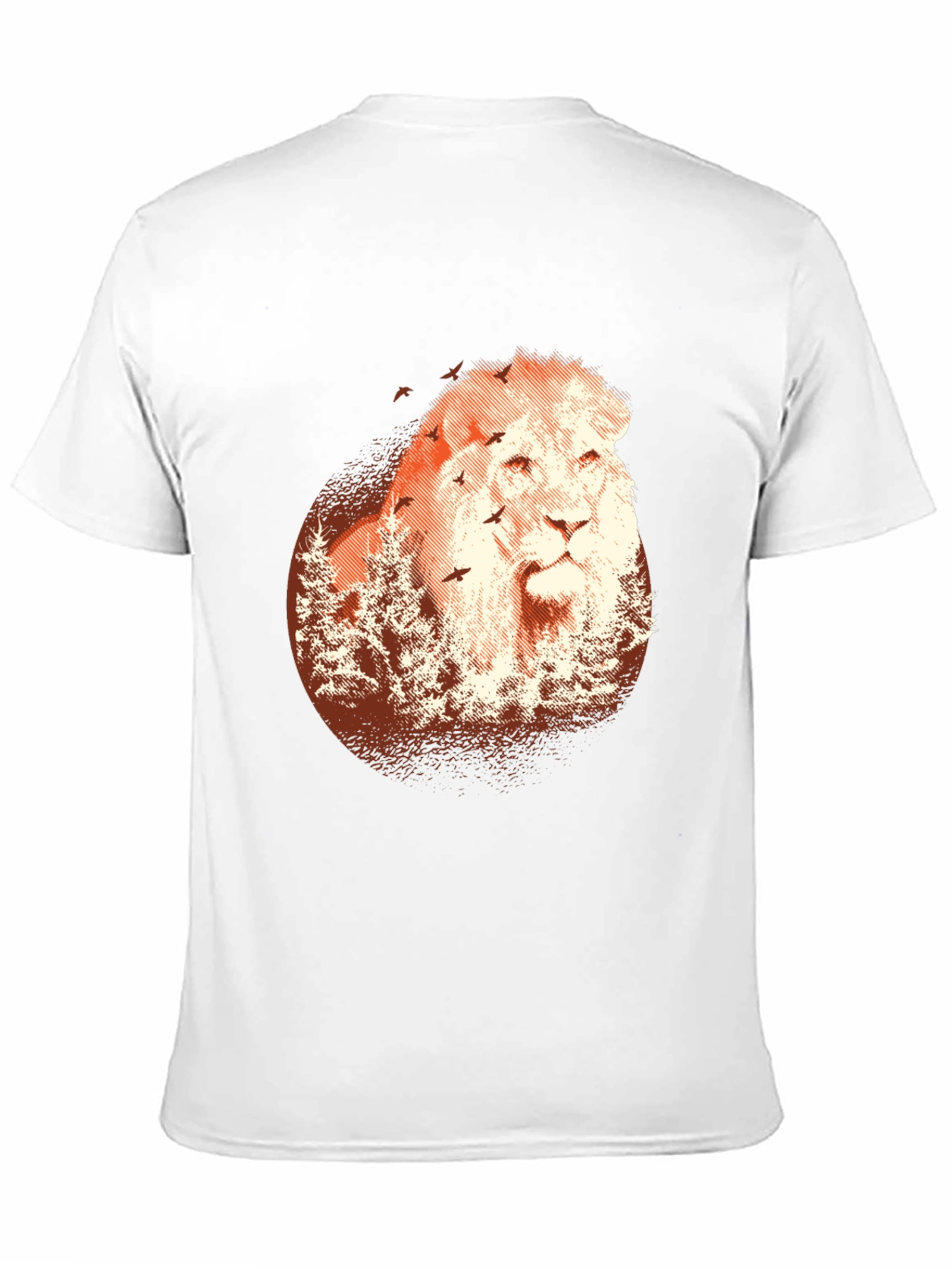 Lion Forest Graphic Black T-Shirt