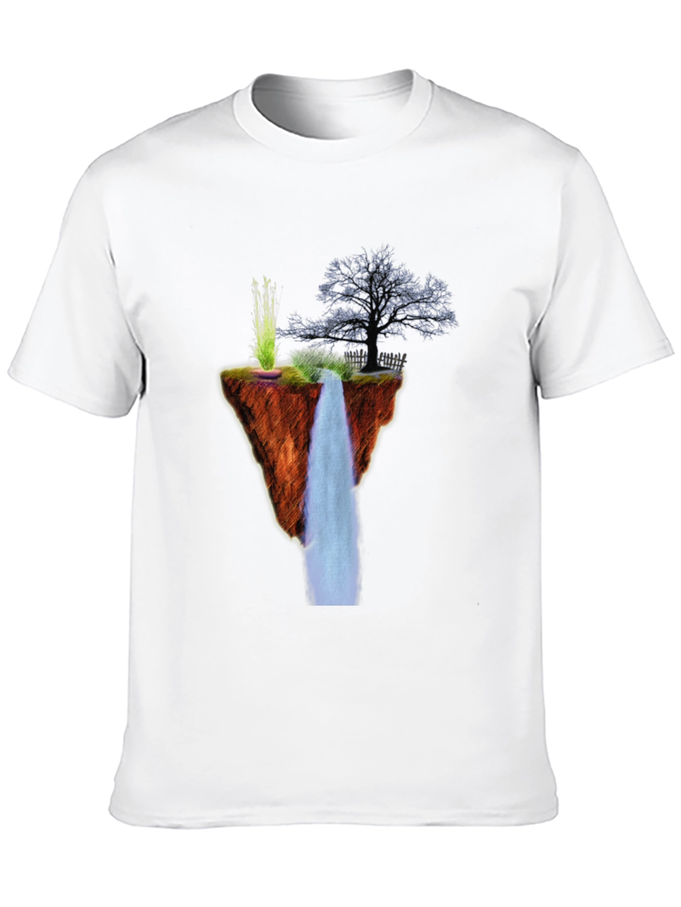 Floating Island Waterfall Graphic Tee