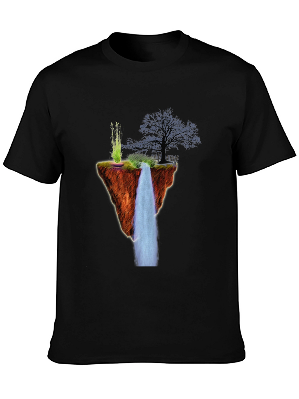 Floating Island Waterfall Graphic Tee