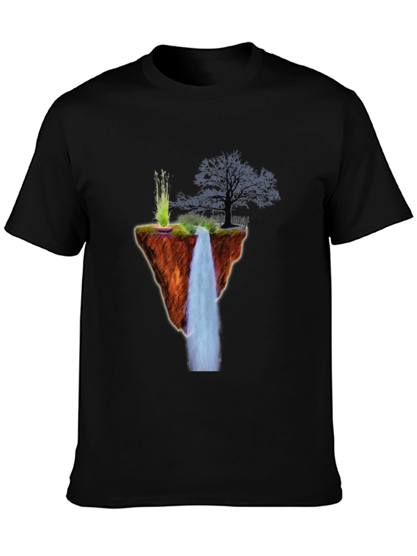 Floating Island Waterfall Graphic Tee