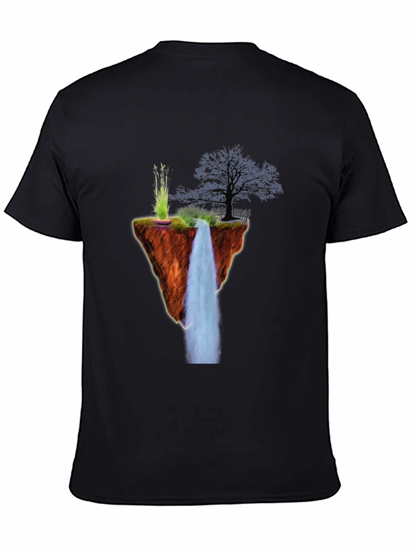 Floating Island Waterfall Graphic Tee