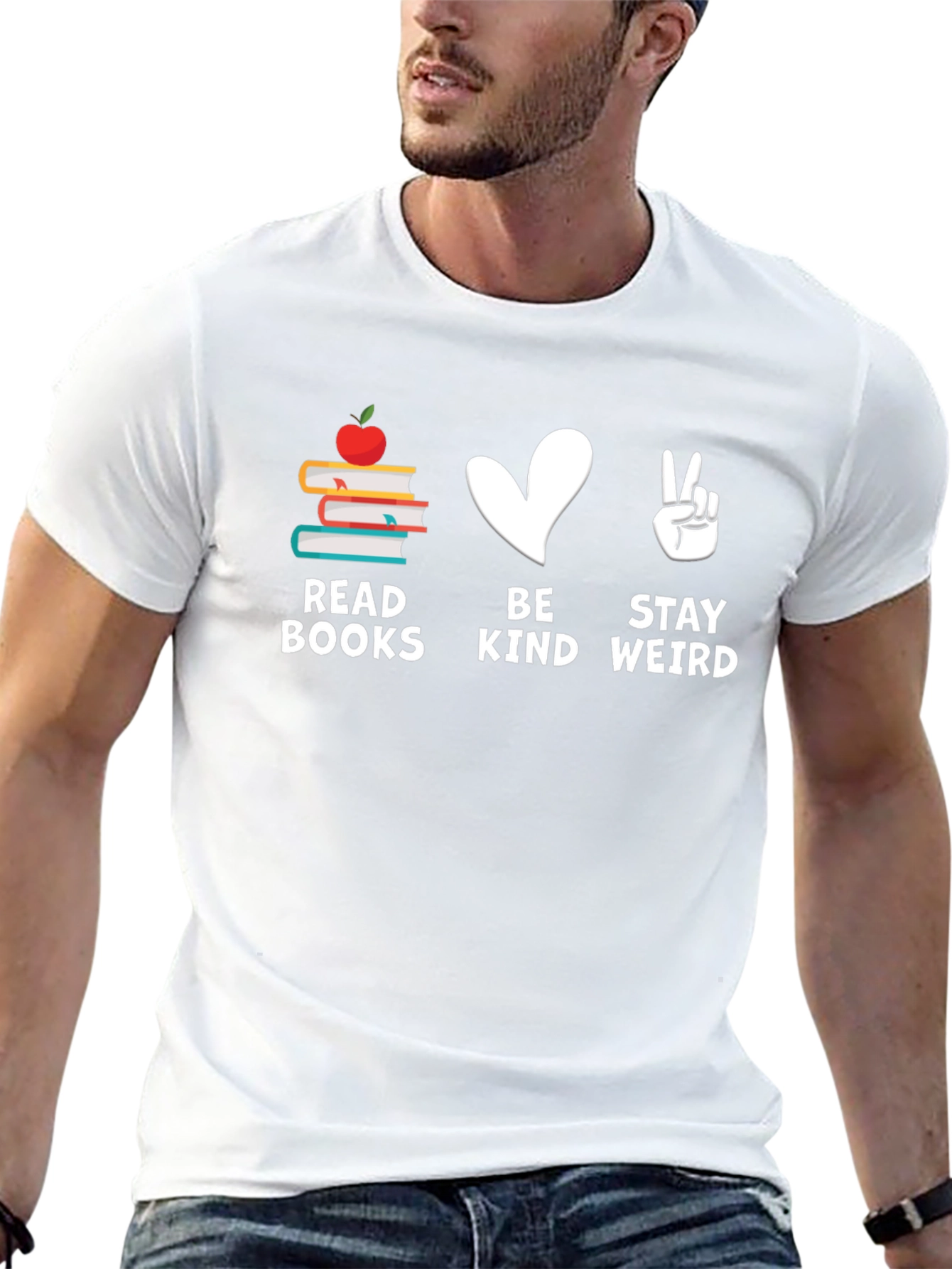 Read Books Be Kind Stay Weird T-Shirt