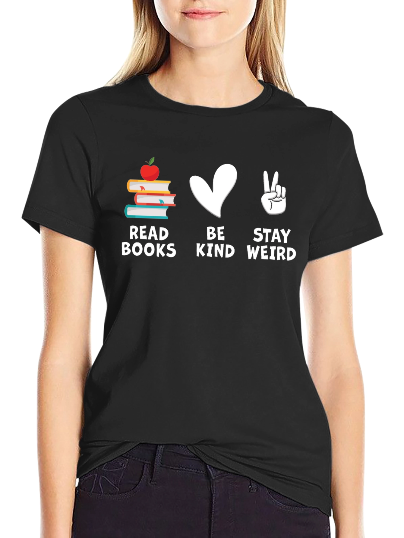 Read Books Be Kind Stay Weird T-Shirt