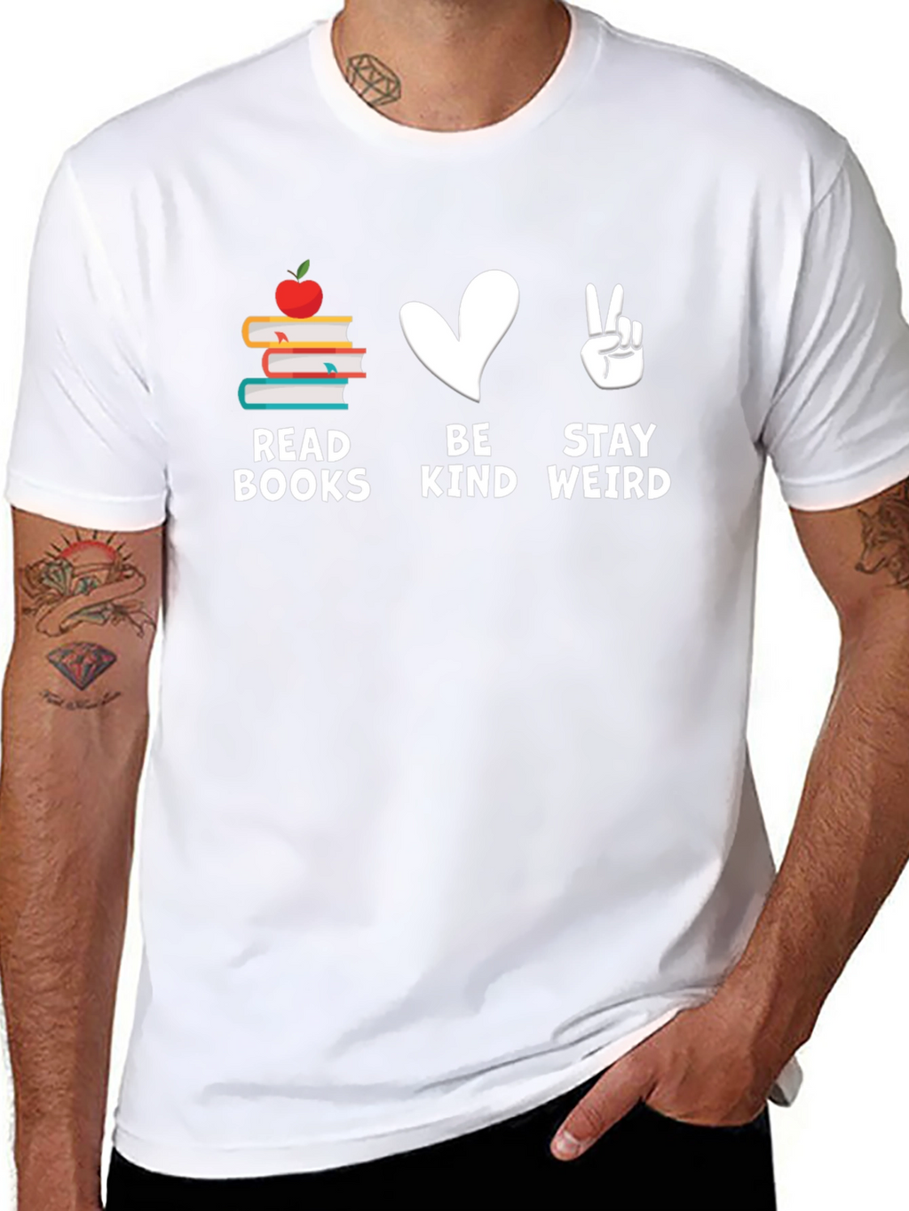 Read Books Be Kind Stay Weird T-Shirt