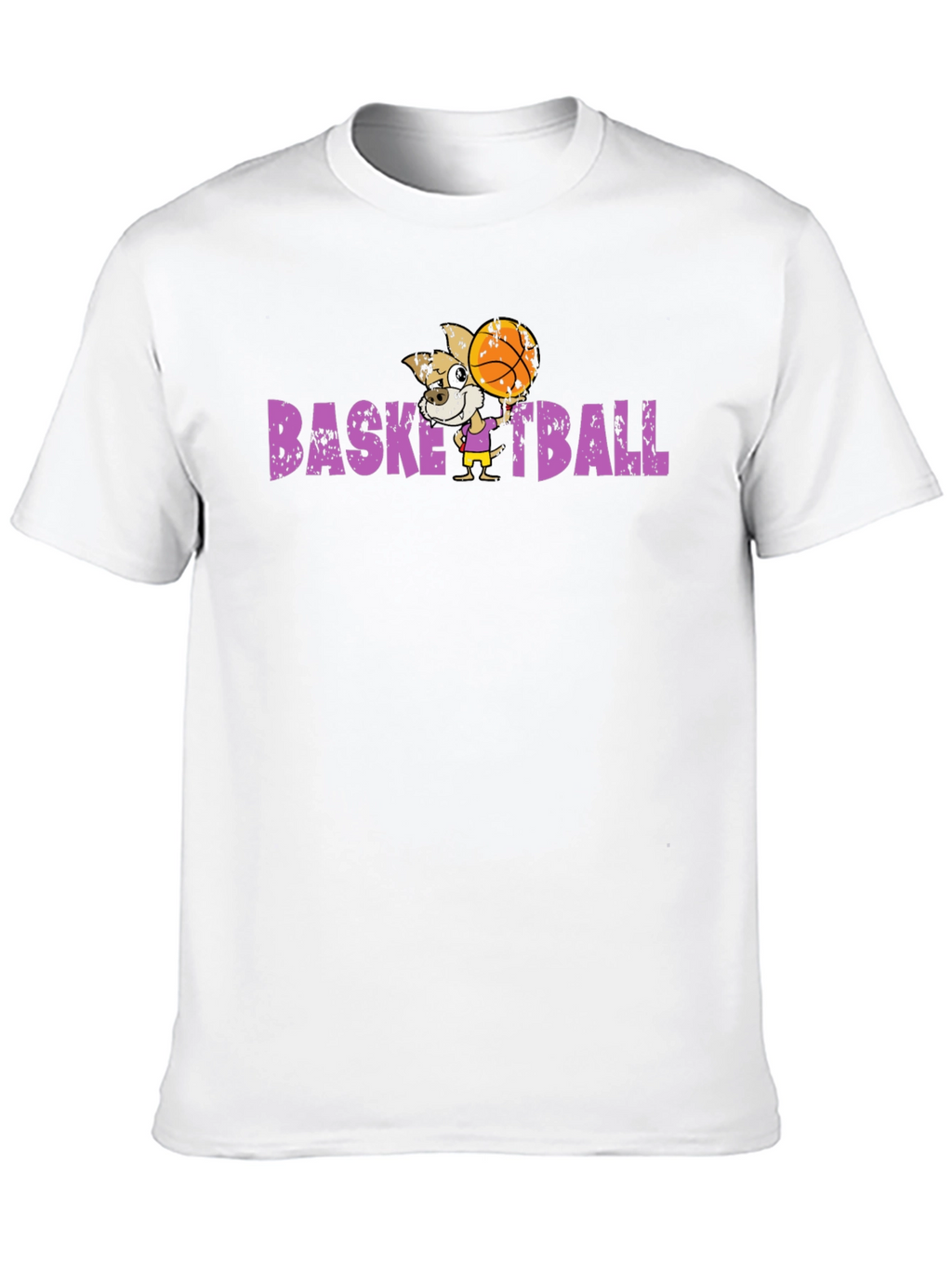 Basketball Bulldog T-Shirt - Novelty Graphic Tee