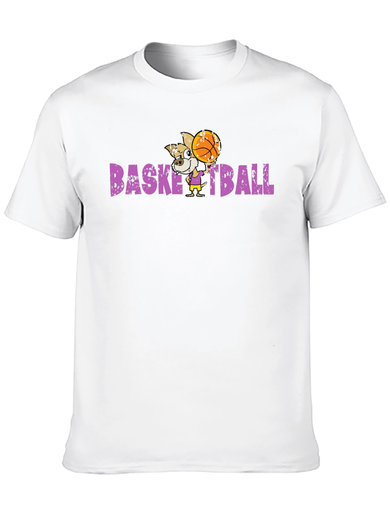 Basketball Bulldog T-Shirt - Novelty Graphic Tee