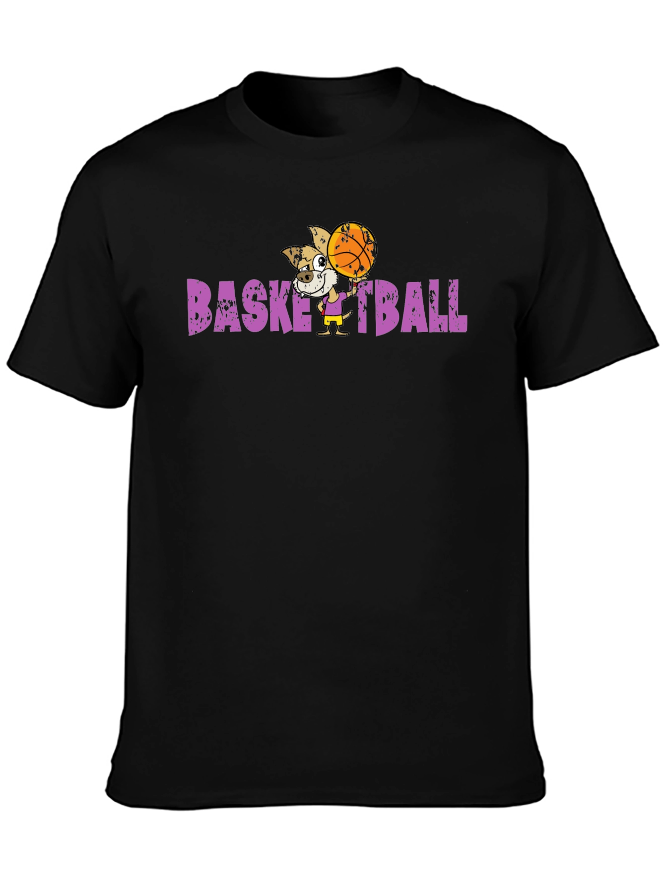 Basketball Bulldog T-Shirt - Novelty Graphic Tee