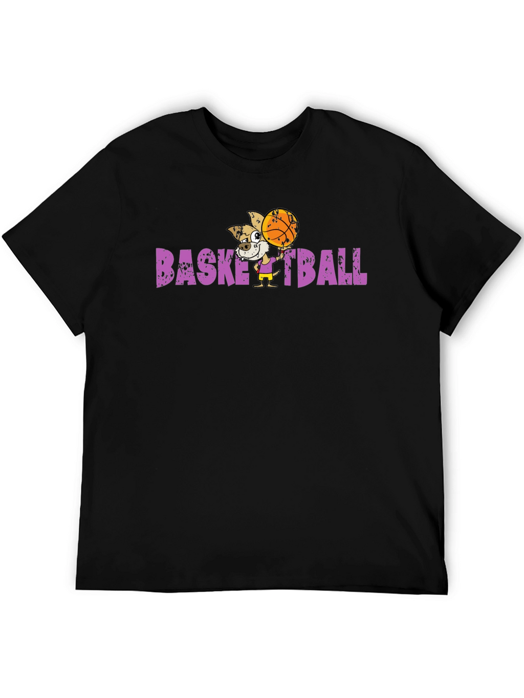 Basketball Bulldog T-Shirt - Novelty Graphic Tee