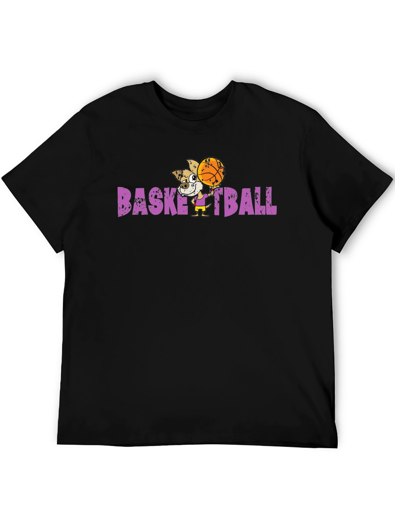 Basketball Bulldog T-Shirt - Novelty Graphic Tee