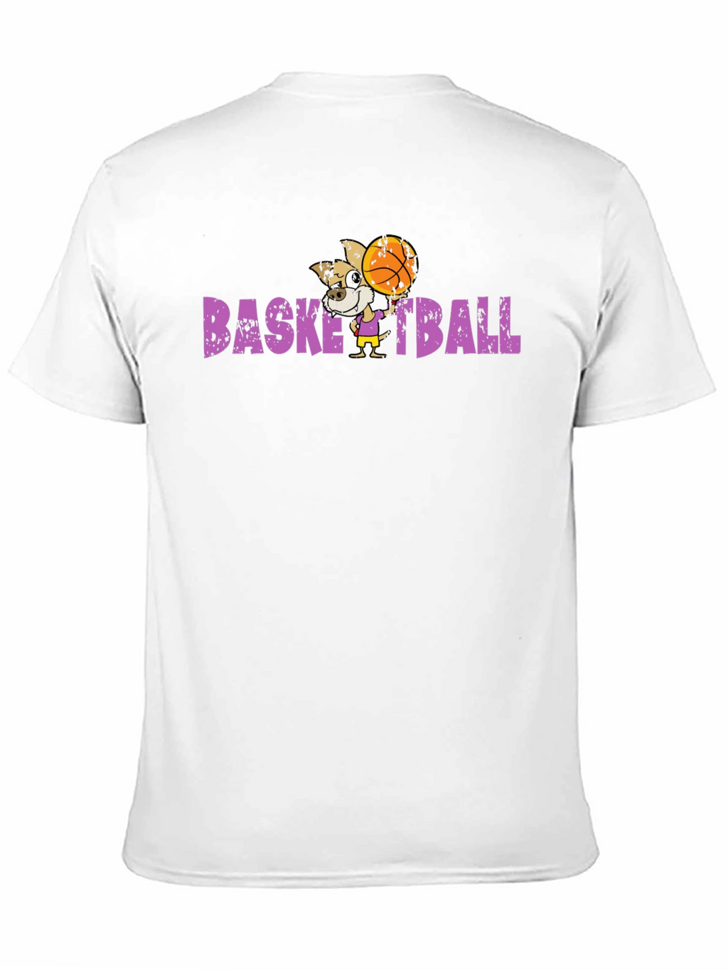 Basketball Bulldog T-Shirt - Novelty Graphic Tee