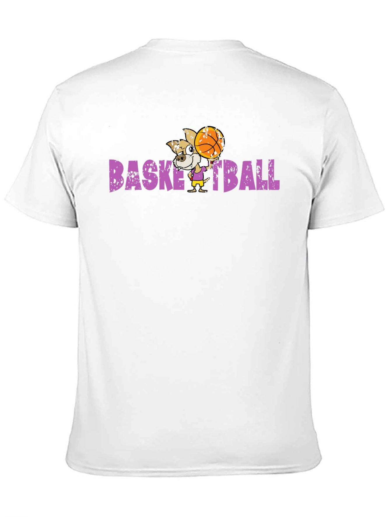 Basketball Bulldog T-Shirt - Novelty Graphic Tee