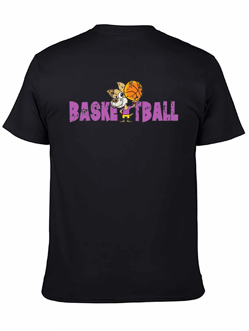 Basketball Bulldog T-Shirt - Novelty Graphic Tee