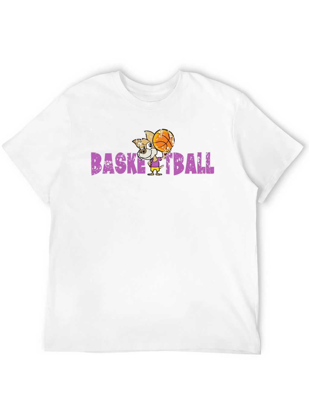 Basketball Bulldog T-Shirt - Novelty Graphic Tee