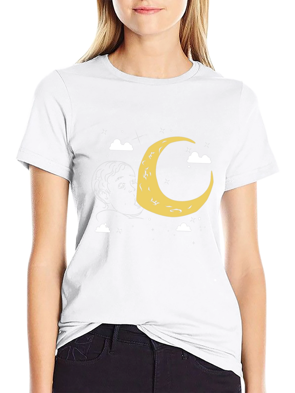 Moon Eater Graphic Tee - Black Cotton T-Shirt