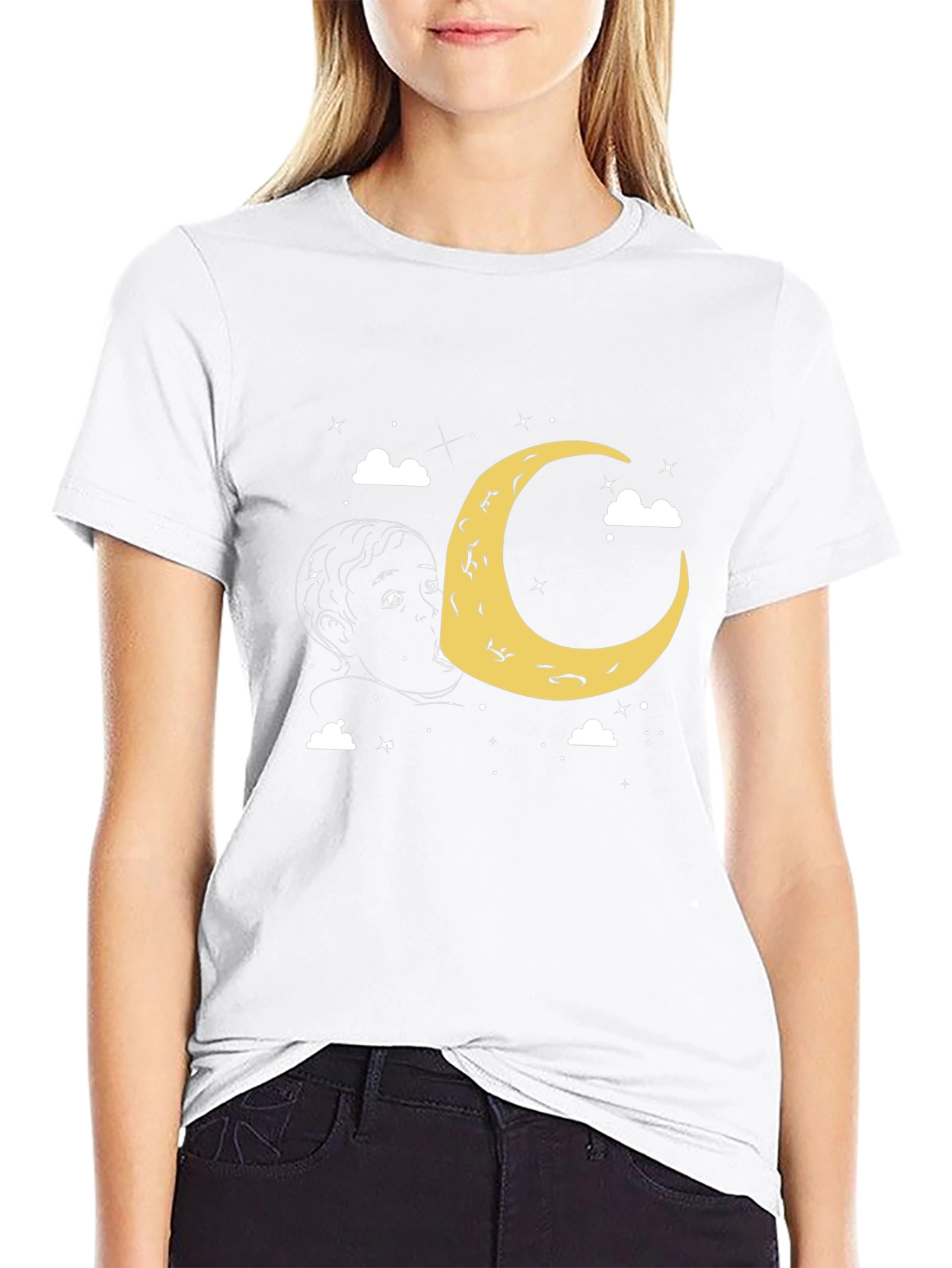 Moon Eater Graphic Tee - Black Cotton T-Shirt
