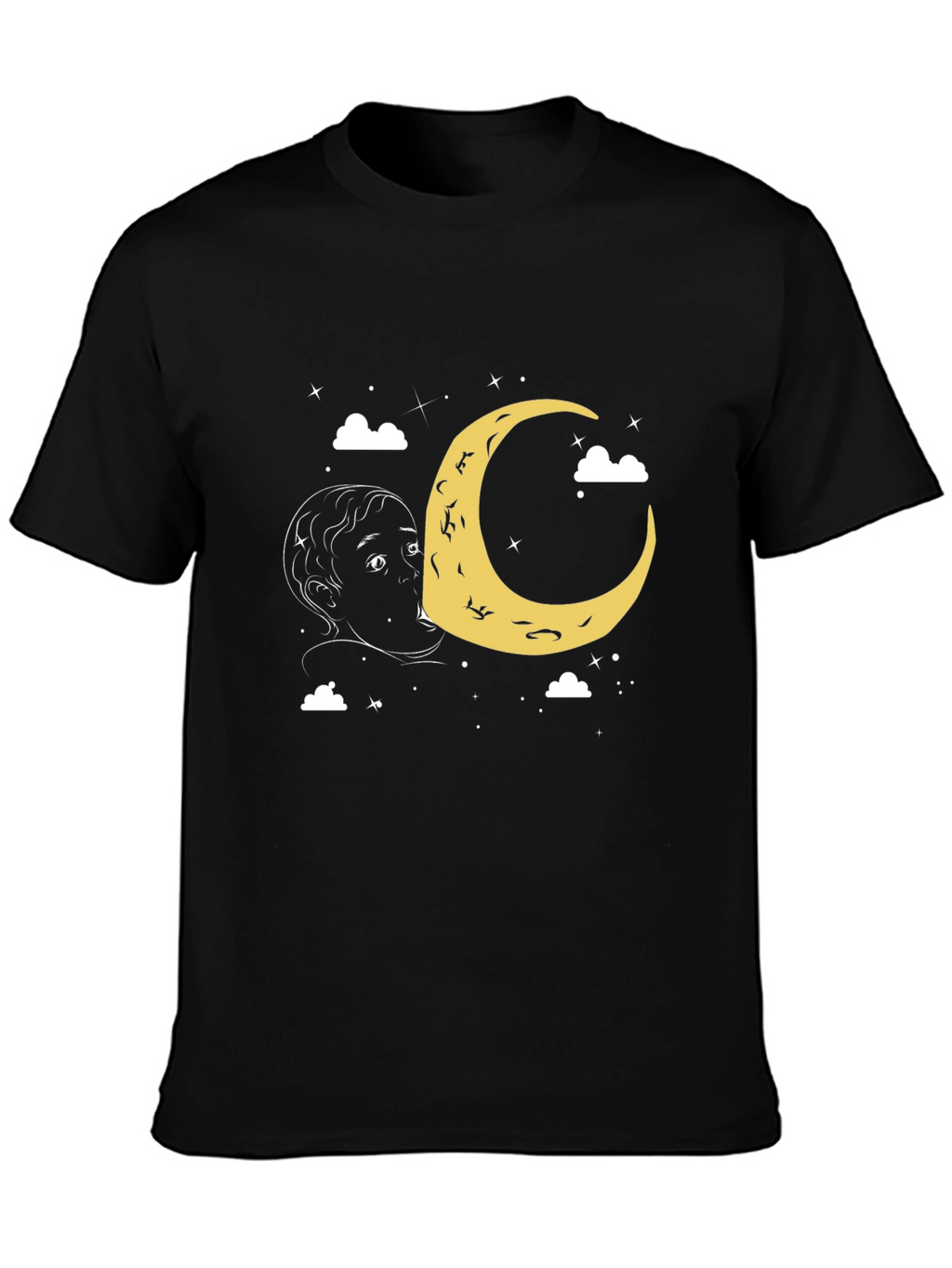 Moon Eater Graphic Tee - Black Cotton T-Shirt