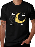 Moon Eater Graphic Tee - Black Cotton T-Shirt
