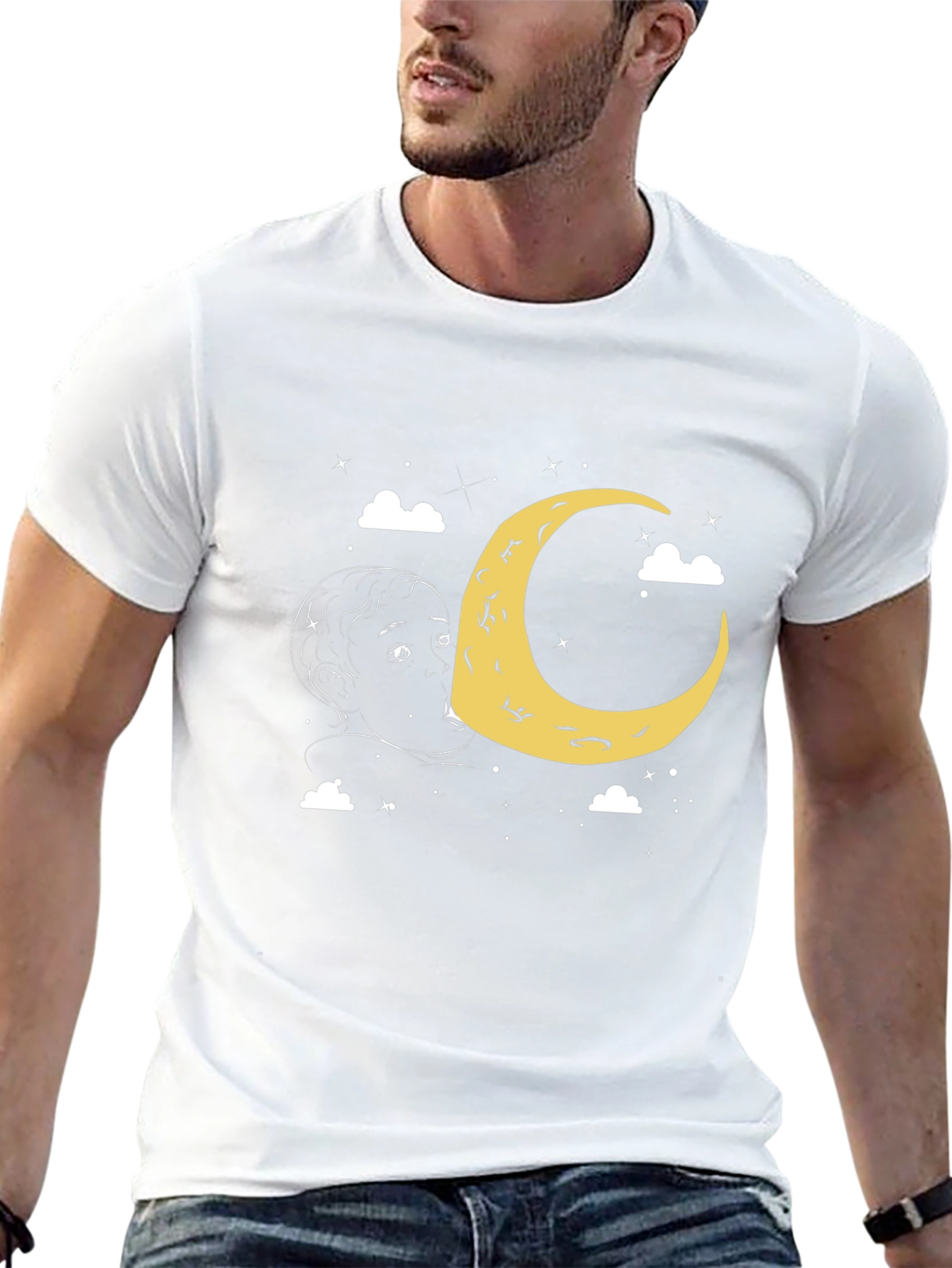 Moon Eater Graphic Tee - Black Cotton T-Shirt