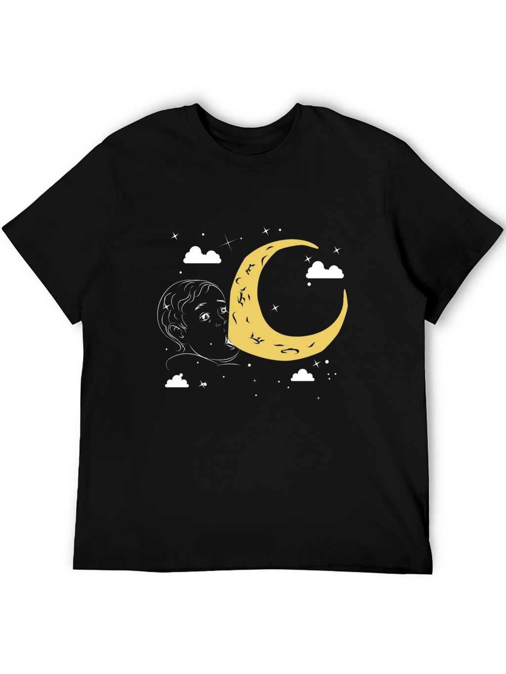 Moon Eater Graphic Tee - Black Cotton T-Shirt