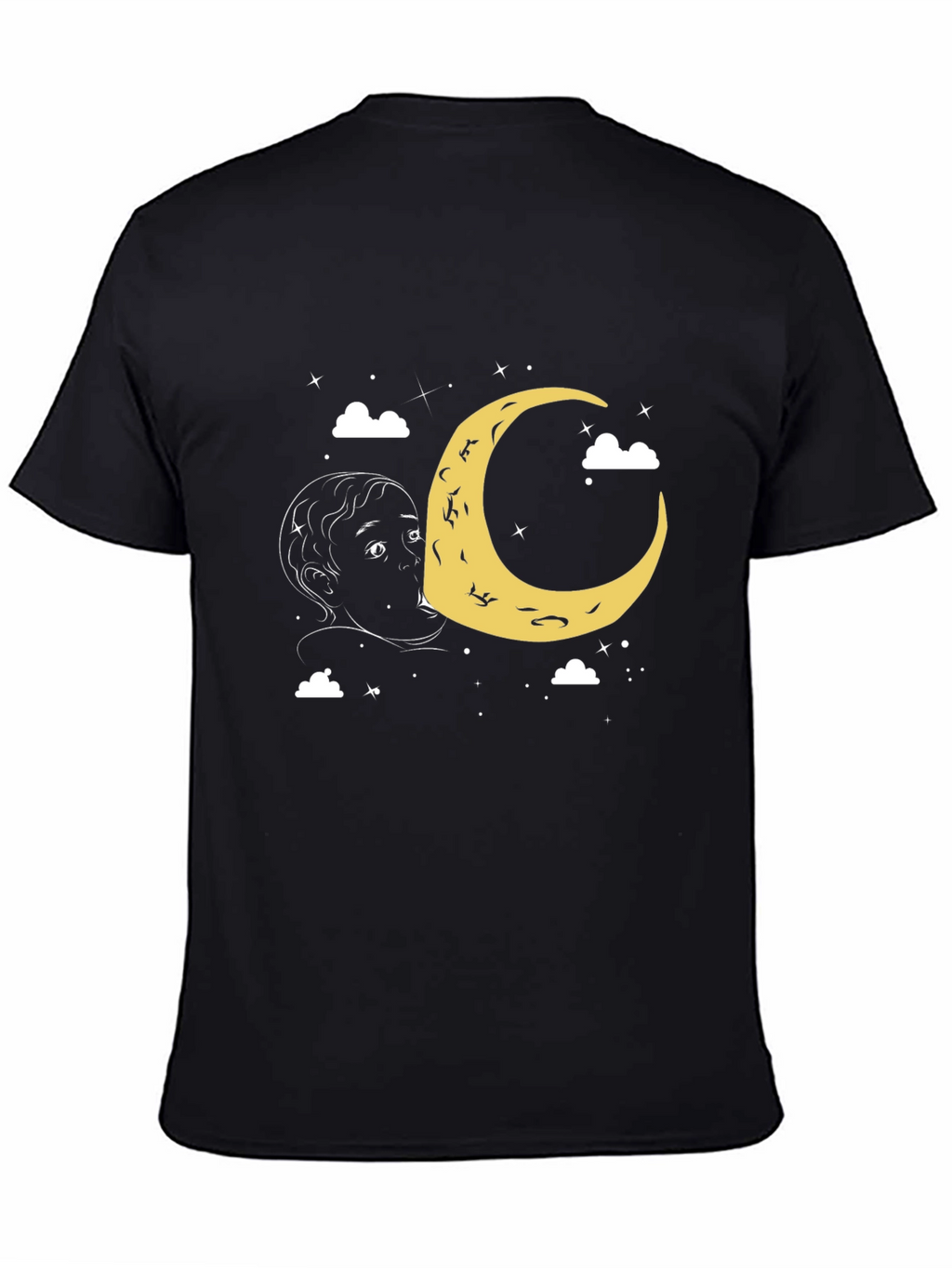 Moon Eater Graphic Tee - Black Cotton T-Shirt